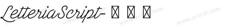 Letteria Script字体转换 Letteria Script字体转换